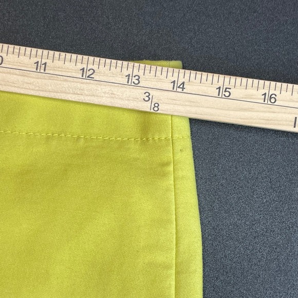 J Crew Pencil Skirt Womens Size 0 Neon Green Cotton Blend Knee Length Tailored - Picture 5 of 6
